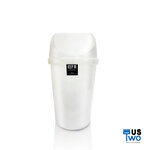 ถังขยะขาวขุ่น ทรงกลม ฝาแกว่ง 45 ลิตร