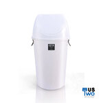 ถังขยะขาวขุ่น ทรงกลม ฝาแกว่ง 75 ลิตร