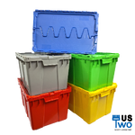 ลังพลาสติกทึบ ฝาพับคู่ 35 ลิตร