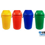 ถังขยะทรงกลม ฝาแกว่ง 100 ลิตร