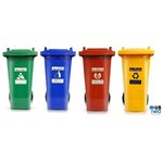 ถังขยะใหญ่พร้อมล้อเข็น 120 ลิตร ฝาเรียบ มีสกรีน