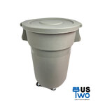 ถังขยะกลมพร้อมฐานล้อ ขนาด168 ลิตร