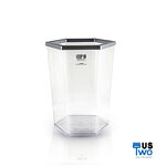 ถังขยะพลาสติกใส หกเหลี่ยม 56 ลิตร