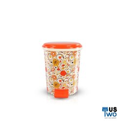 ถังขยะอนามัยแบบเหยียบ 10 ลิตร ลายดอกไม้