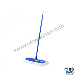 ไม้ม็อบดันฝุ่น ด้ามเหล็กกันสนิม ขนาด 18 นิ้ว น้ำหนัก 360 กรัม (สีขาว)