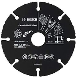 BOSCH 2608642952 Carbide Multi Wheelม 4-inch/ 110mm - ใบตัดไม้ ไม้มีตะปู พลาสติก พลาสเตอร์ ไฟเบอร์กลาส - ขนาด 4นิ้ว/ 110มม. - 2608642952