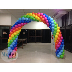 จัดหน้างานเลี้ยง ซุ้มลูกโป่งเกลียว 6 สี (สีรุ้ง)