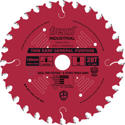 FREUD LU86R006M20- 160mm x 28T Thin Kerf General Purpose Saw Blade for Track Saw - ใบเลื่อยอเนกประสงค์สำหรับเลื่อยราง U.S.A. (สินค้าสั่งซื้อล่วงหน้า Pre-Order)