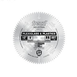 FREUD LU94M010 - 10" x 80T Plastics & Plexiglass Saw Blade U.S.A. -ใบเลื่อยสำหรับตัดพลาสติค และอคริลิคโดยเฉพาะ (Made in Italy) สินค้าสั่งซื้อล่วงหน้า Pre-Order