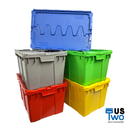 ลังพลาสติกทึบ ฝาพับคู่ 35 ลิตร