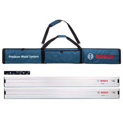 BOSCH FSN 1600 KIT Guide Rail kit c/w 2 x 1600mm Rails, 1 x Connector & 1 x Bag (ชุดราง 1600มม. 2 ราง พร้อมตัวต่อราง และกระเป๋าใส่ราง)