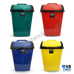 ถังขยะ ทรงเหลี่ยม ฝาแกว่ง 42 ลิตร