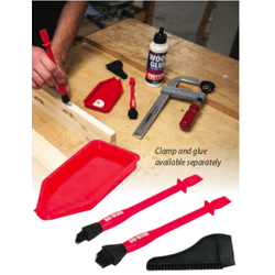 SILI-BRUSH Glue Kit - 4-Piece Non-Stick Silicone Glue Brush with applicator - ชุดแปรงทากาว 4 ชิ้น ทำด้วยซิลิโคน ที่ไม่ต้องล้างแปรง (U.S.A.)