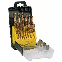 BOSCH 2607017154 Metal Drill Bit-Set Hss-Tin 25 Pcs -ชุดดอกสว่านเจาะโลหะ HSS เคลือบ Tin ชุด 25 ดอก - 2607017154
