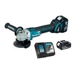 MAKITA DGA404RFE - 18V Cordless 100mm/ 4" Angle Grinder set - ชุดเครื่องเจียรไร้สาย 4นิ้ว 18V. รุ่น DGA404RFE พร้อมแบตเตอรี่ 3.0Ah x2 ก้อน และแท่นชาร์จ