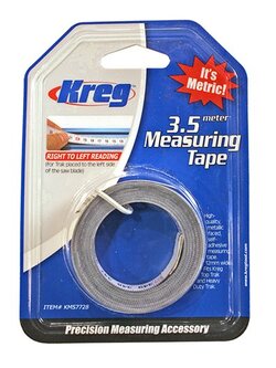 Kreg KMS7728 3.5 Meter Self Adhesive Measuring Tape (R to L)- เทปวัดระยะมีแถบกาวในตัวด้านหลัง อ่านระยะจากขวาไปซ้าย