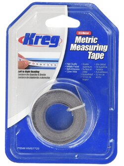 Kreg KMS7729 3.5 Meter Self Adhesive Measuring Tape (L to R)- เป็นเทปวัดระยะ มีแถบกาวในตัวด้านหลัง ใช้อ่านระยะจากซ้ายไปขวา