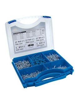 KREG SK03 Pocket-Hole Screw Kit - ชุดคิทสกรูสำหรับผู้เริ้มต้น SPS-F1 - 1" (25mm), SPS-C1 - 1" (25mm), SML-F125 - 1-1/4" (31mm), SML-C125 - 1-1/4" (31mm) ขนาดละ 150 ตัว และ SML-C250B จำนวน 75 ตัว
