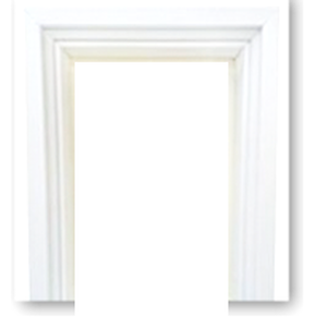 วงกบ pvc champ สีขาว มีบัว