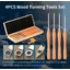XCAN DK0384PCMH - Standard Size Wood Lathe Turning Tool Set with Carbide Insert 4pcs in Wooden Box - มีดกลึงปลายคาร์ไบด์ขนาดมาตรฐาน ชุด 4 เล่ม ในกล่องไม้ XCAN รุ่น DK0384PCMH