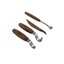 NAREX 899501 Set of carving knives for spoon making WOOD LINE PROFI in leather tool roll ชุดมีดแกะสลักสำหรับทำช้อนไม้ ถ้วยไม้ มาพร้อมซองหนังม้วน (Made in Czech Republic)