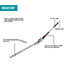 MAKITA EN401MP (196341-1) 20" Articulating Hedge Trimmer Couple Shaft Attachment - หัวเล็มพุ่มไม้สูง ปรับองศาได้ขนาด 20 นิ้ว Makita รุ่น EN401MP (196341-1) สำหรับเครื่องมืองานสวนอเนกประสงค์ DUX60, DUX18