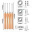XCAN DK0384PCMH - Standard Size Wood Lathe Turning Tool Set with Carbide Insert 4pcs in Wooden Box - มีดกลึงปลายคาร์ไบด์ขนาดมาตรฐาน ชุด 4 เล่ม ในกล่องไม้ XCAN รุ่น DK0384PCMH
