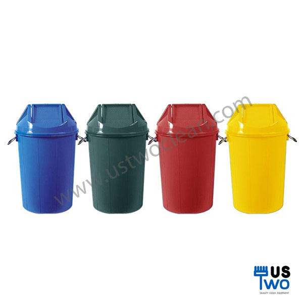 ถังขยะทรงกลม ฝาแกว่ง 100 ลิตร