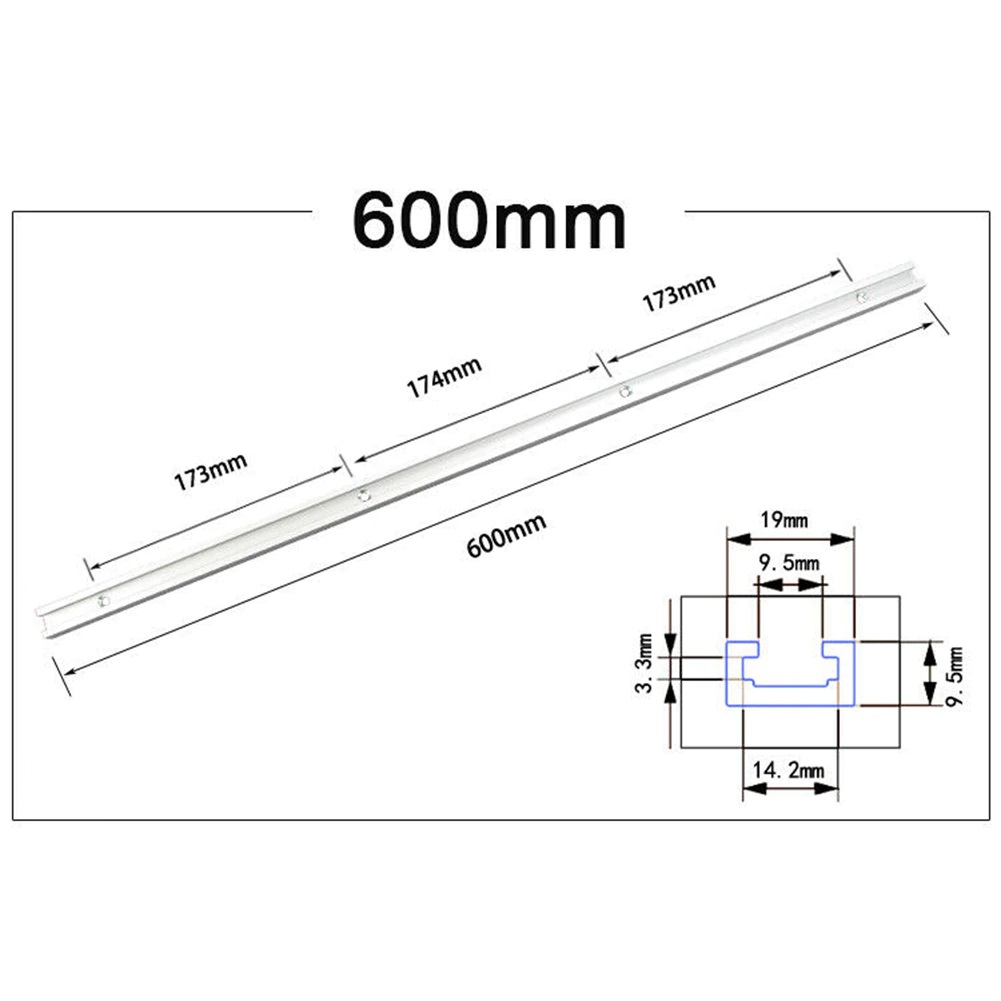 SIT Tool Woodworking T-Track - 600mm. (24") Aluminum T- Track - รางมาตรฐาน US T-Track สำหรับงานไม้ยาว 600 มม. (24 นิ้ว)