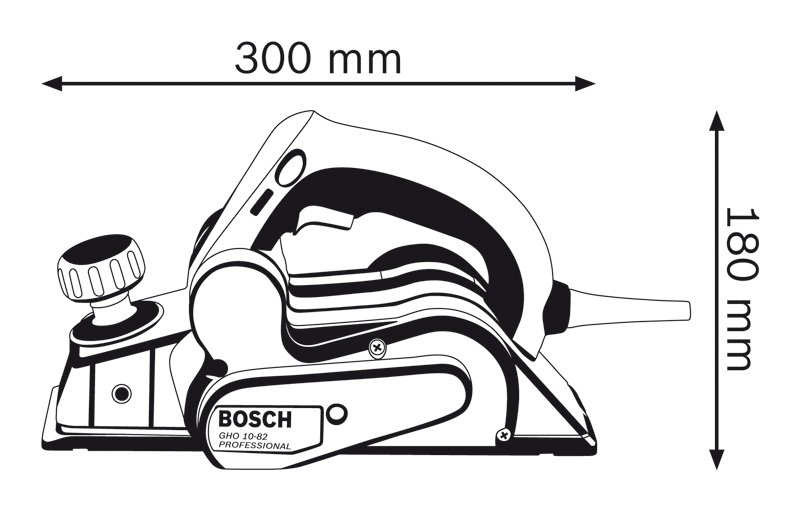 BOSCH GHO 10-82 Corded Wood Planer - กบไสไม้ไฟฟ้า 3 นิ้ว (710 วัตต์) - 0601594007