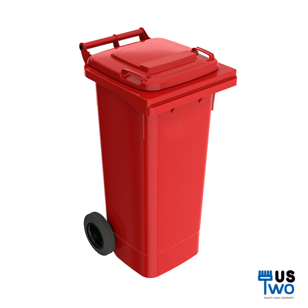 ถังขยะใหญ่พร้อมล้อเข็น 240 ลิตร ฝาเรียบ ไม่มีสกรีน