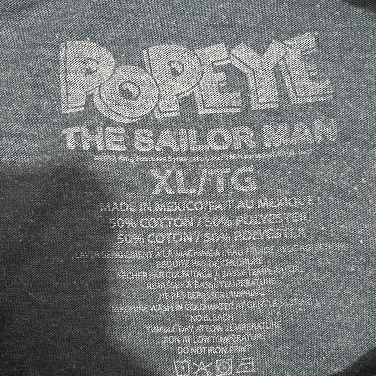 เสื้อยืดวินเทจ มือสอง T-Shirt Vingtage ลายการ์ตูน ป๊อปอาย Popeye งานป้าย POPEYE
