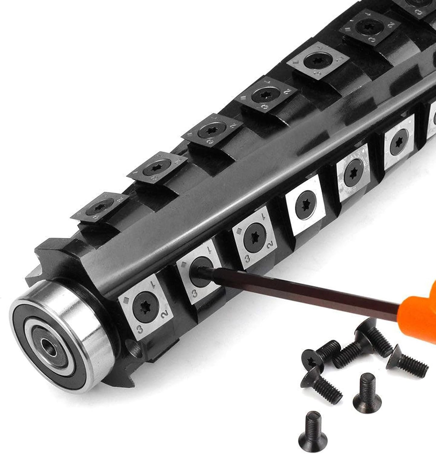 SIT TOOL LC03305 - Helical Cutter Head for MAKITA 2012NB Planer/Thicknesser - ชุดเพลาใบมีดเม็ดคาร์ไบด์คมเกลียว helical เฉือนไม้ SIT TOOL รุ่น LC03305 สำหรับเครื่องรีด มากีต้า รุ่น 2012NB *(สินค้าสั่งซื้อล่วงหน้า Pre-Order)