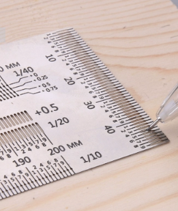 Wnew Precision Marking T-Rule - Metric (300mm) - ไม้บรรทัดตัวที ที่สามารถทำเครื่องหมายกำหนดระยะได้แบบละเอียด แบบเมตริกขนาด 300 มม.(12 นิ้ว)
