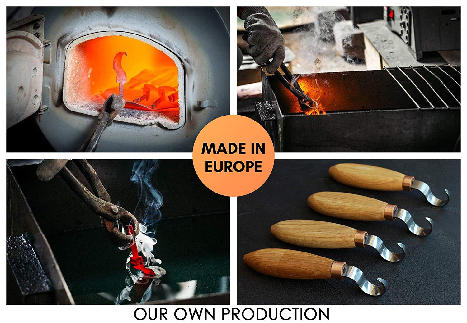 BeaverCraft Wood SK1/ SK1L Carving Hook Knife for Carving Spoons Kuksa Bowls and Cups Spoon - ชุดมีกแกะสลักขุดไม้ทำช้อนหรือถ้วยไม้ รุ่น SK1/ SK1L