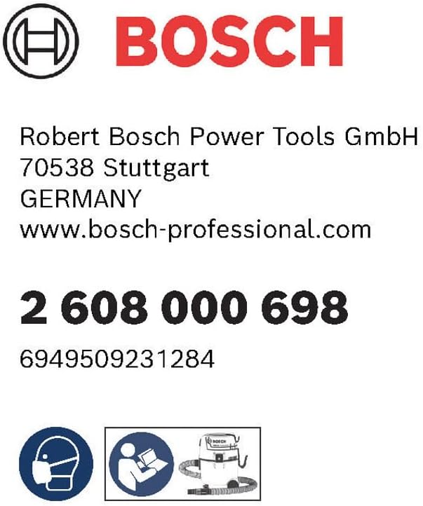 BOSCH 2608000698 Pack of 5 Vacuum Cleaner Bags (for Gas 15 PS, Plastic, Vacuum Cleaner Accessories) - ถุงเก็บฝุ่นเครื่องดูดฝุ่น BOSCH รุ่น GAS 15 PS (5ถุง) - 2608000698