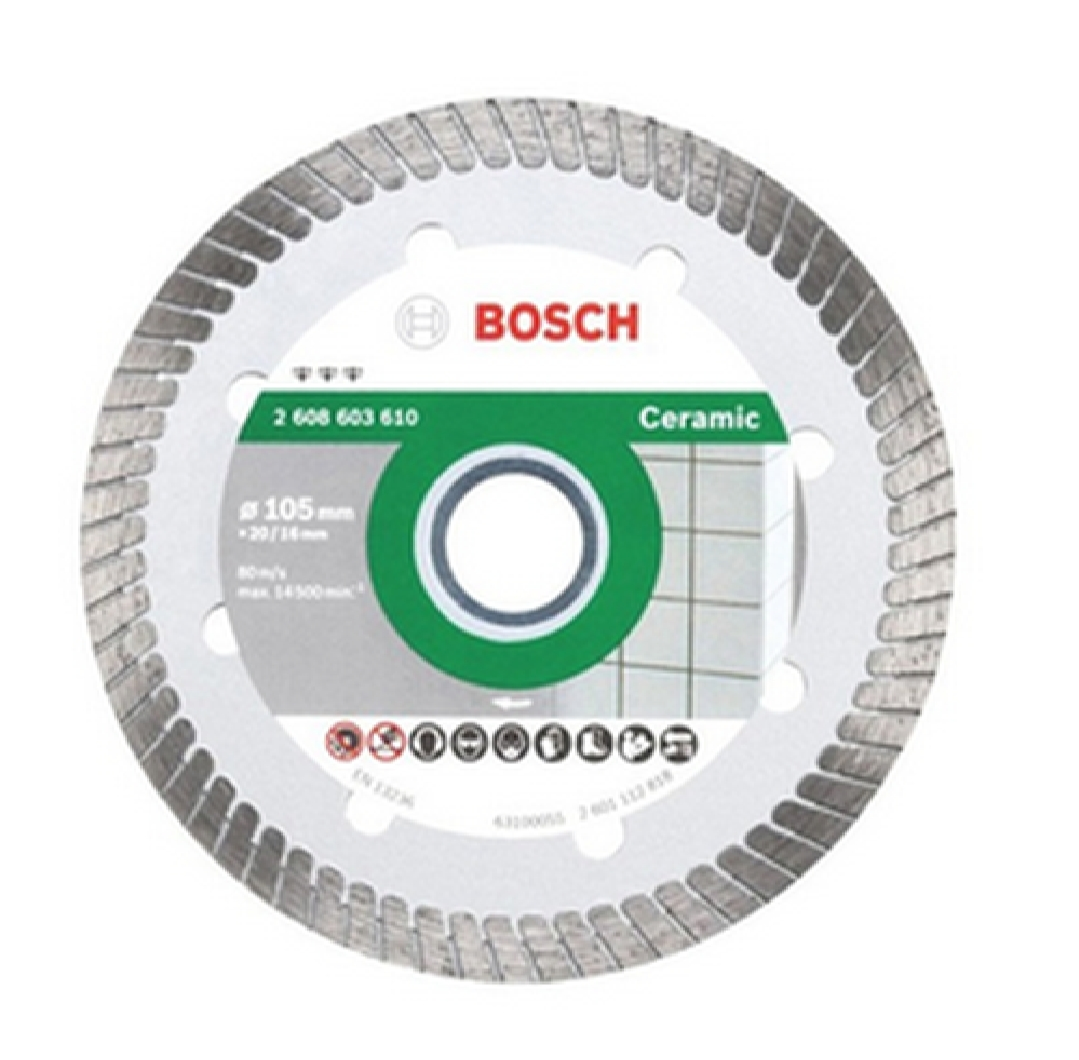 BOSCH 2608603610 4-inch Best for Ceramic Wheel - ใบเพชรตัดกระเบื้อง เซอรามิค ขนาด 4 นิ้ว (105มม.) - 2608603610