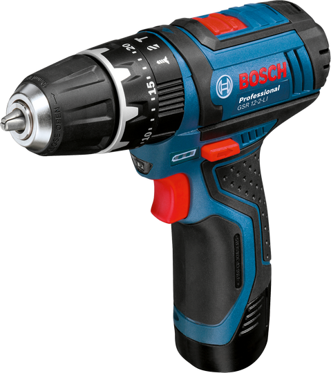 BOSCH GSB 12-2-LI สว่านกระแทกไร้สาย Li-Ion 12V (แบต 2.0Ah x 2 ก้อน)- 06019B69K4