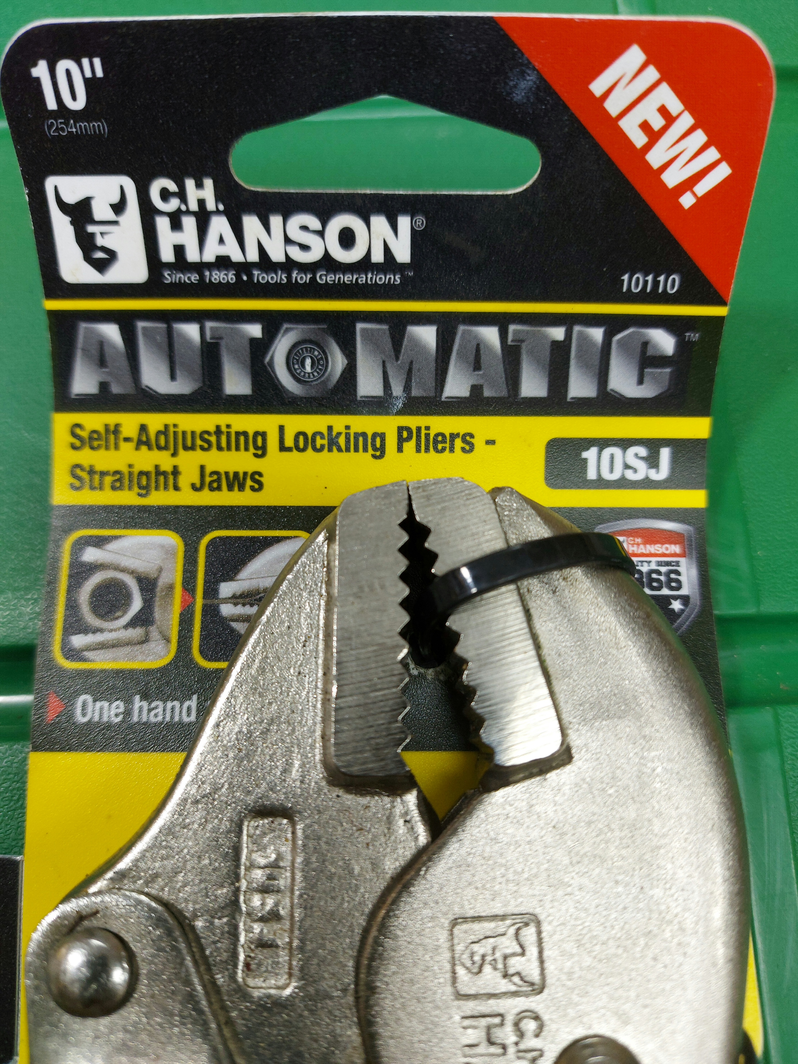 C.H. Hanson 10SJ Automatic Plier, Straight Jaw - คีมล็อคอัตโนมัติปากตรง C.H. Hanson รุ่น 10SJ Automatic