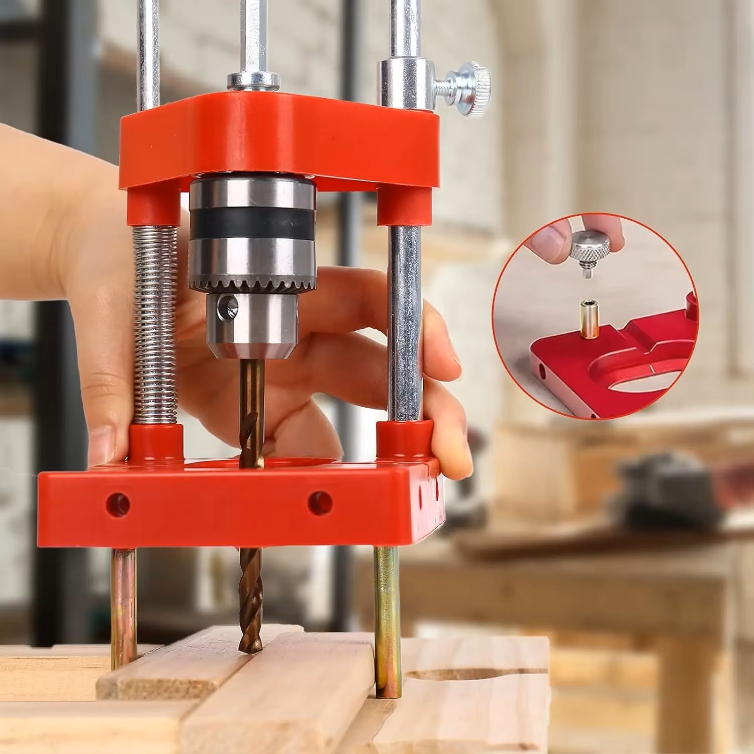 SIT TOOL SIDG-02 Aluminum and Steel Structure Adjustable Drill Holder Guide Stand - แท่นจับสว่านเจาะโครงสร้างอลูมิเนียมหล่อ และเหล็ก SIT TOOL รุ่น SIDG-02