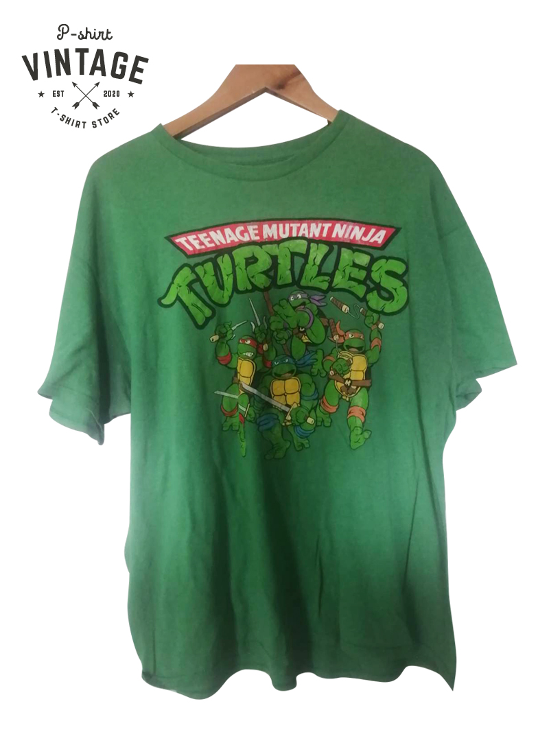 เสื้อยืดวินเทจมือสอง Vintage ลายการ์ตูนเต่านินจา Teenage Mutant Ninja Turtles งานป้ายผ้าเก่า สินค้าพร้อมส่ง
