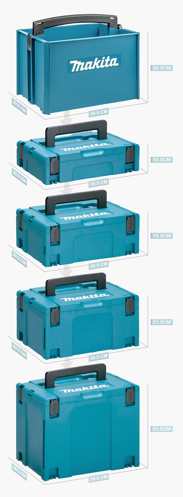 MAKITA MAKPAC 821549-5 Connector Plastic Case (Type 1) - กล่องใส่เครื่องมือ MAKITA Makpac รุ่น Type 1 - 821549-5