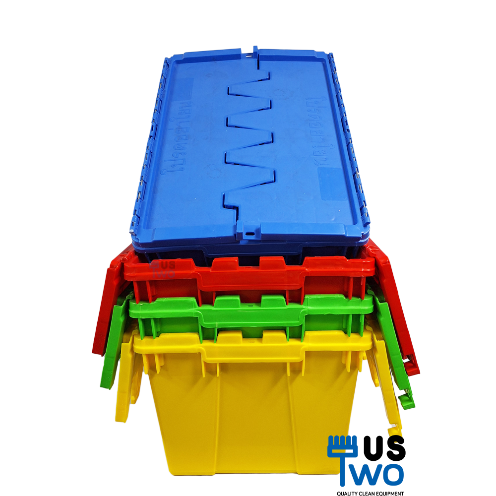 ลังพลาสติกทึบ ฝาพับคู่ 57 ลิตร