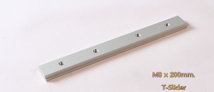 Wnew M6x200mm. or M8x200mm. T-slider for Wnew Miter-slot ตัวสไลด์ในราง ขนาดรู M6 หรือ M8 ยาว 200 มม. สำหรับใช้กับราง Miter ของ Wnew