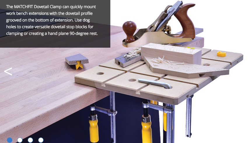 MICROJIG DVC-525K2 MATCHFIT Dovetail Clamp รุ่น DVC-525K2 -แคล้มป์แขนยึดทรงหางเหยี่ยว 2 อัน/ชุด ใข้ยึดราง Track Saw ของ Festool, Makita ได้ (Made in U.S.A.)