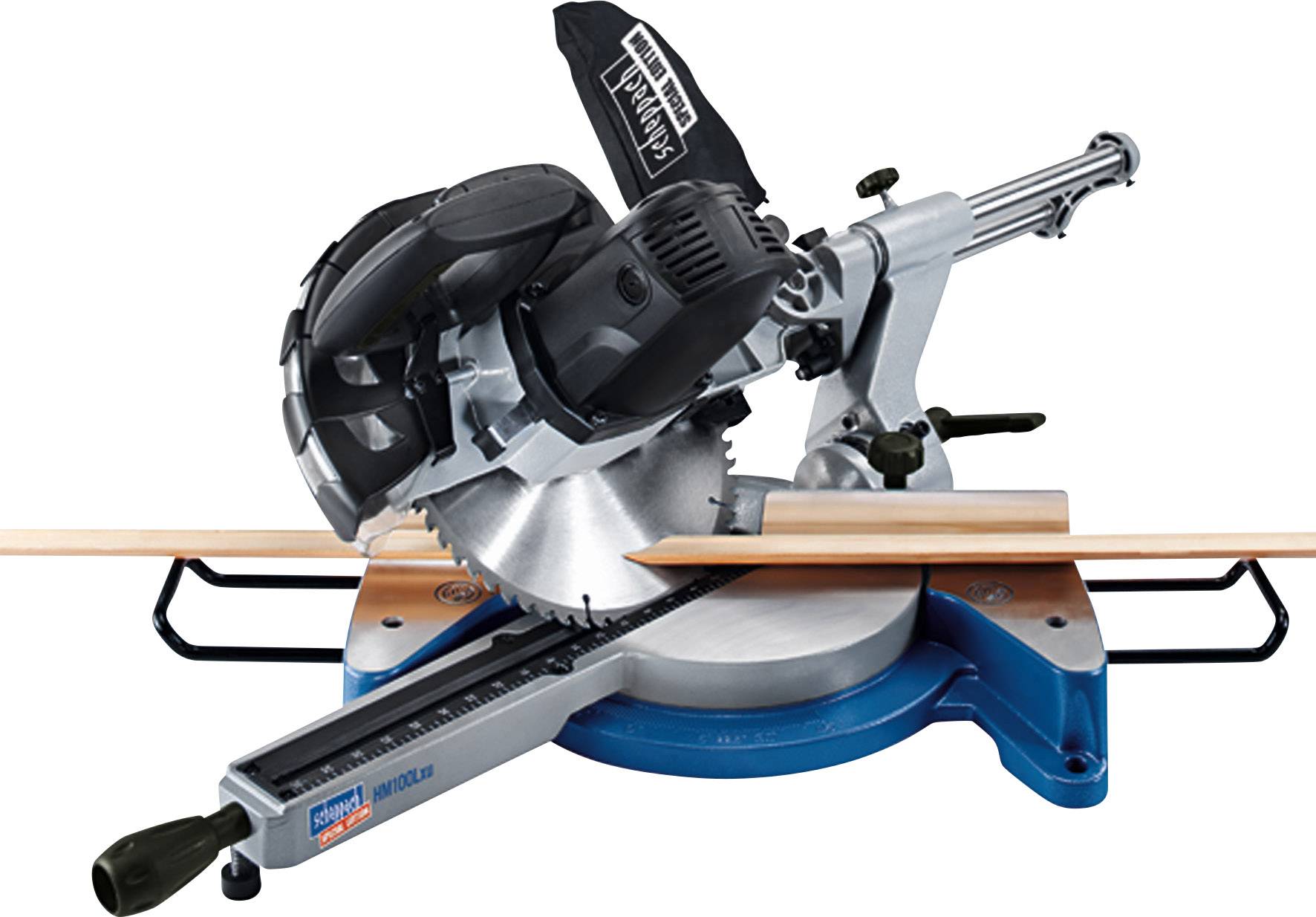 SCHEPPACH HM100LXU 10-Inch/ 260mm Compound Mitre Saw - เลื่อยตัดองศาสไลด์ 10" พร้อมเลเซอร์ช่วยเล็งตัด SCHEPPECH รุ่น HM100LXU - 5901202901