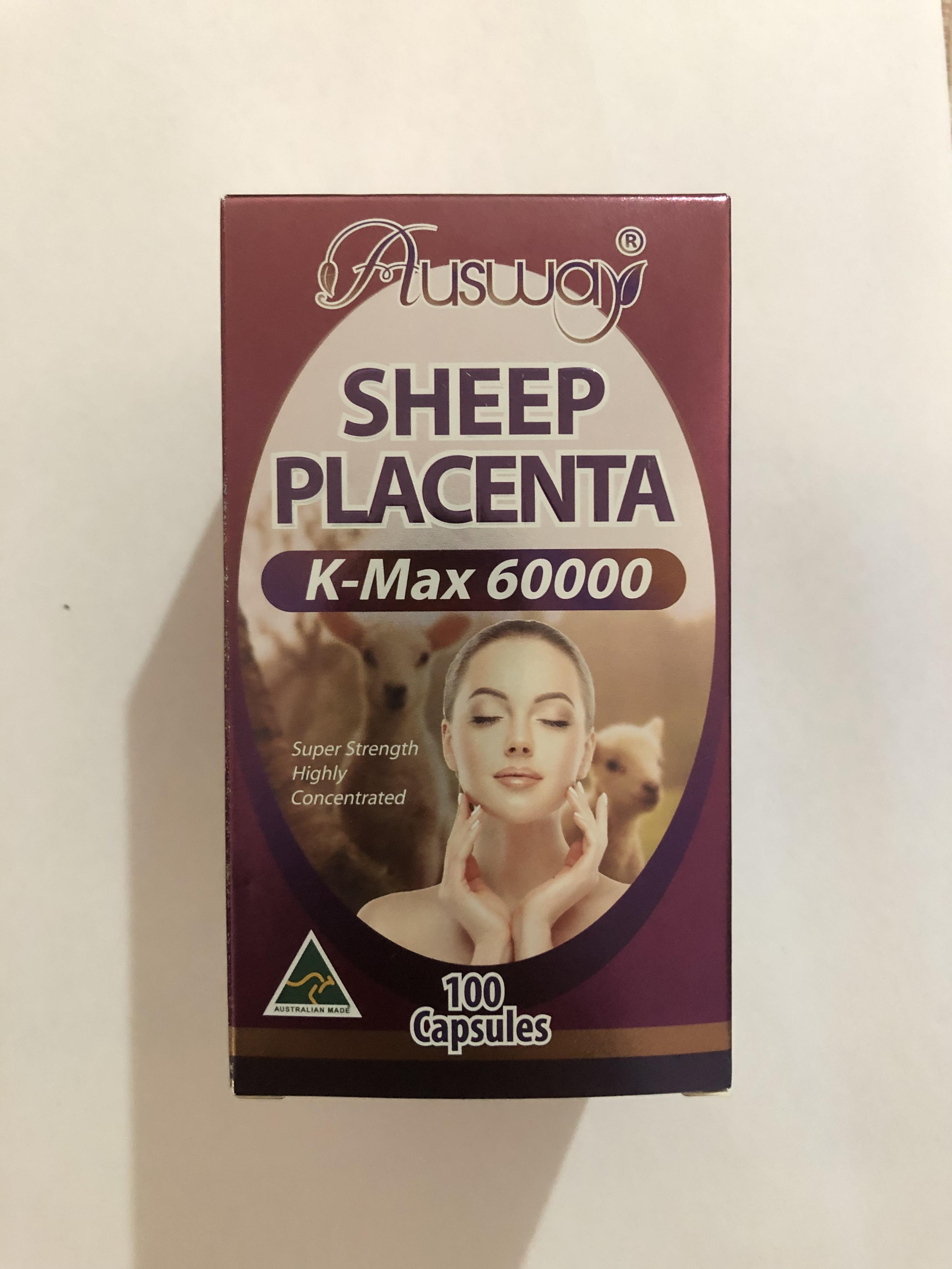 Ausway Sheep Placenta K-Max 60000 (100 แคปซูล)