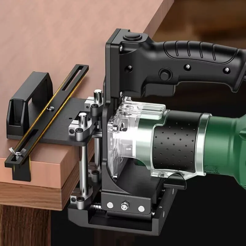 GUNI WN-DF500AL - Premium Loose Tenon (Domino) or Invisible Fastener Opening Punching for Trimmer - ชุดช่วยเจาะเดือย Dimoni หรือเซาะร่องสำหรับฝังอุปกรณ์ฮาร์ดแวร์ชนิดหลบในรุ่นพรีเมียม GUNI WN-DF500AL ใช้ร่วมกับทริมเมอร์