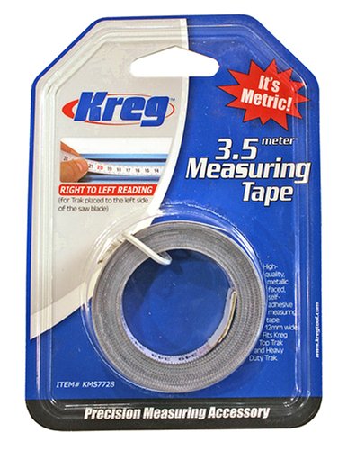 Kreg KMS7728 3.5 Meter Self Adhesive Measuring Tape (R to L)- เทปวัดระยะมีแถบกาวในตัวด้านหลัง อ่านระยะจากขวาไปซ้าย