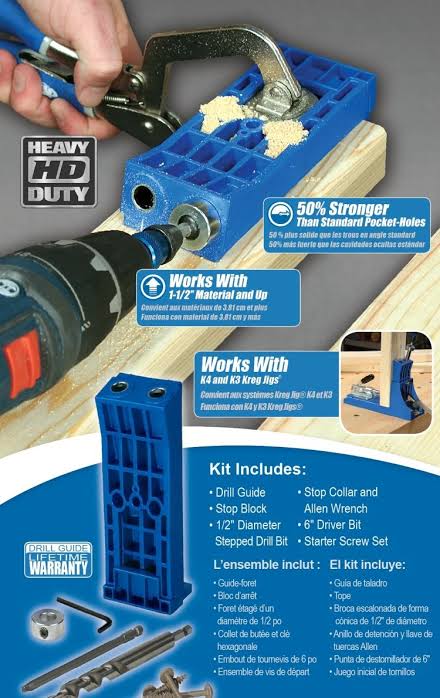 Kreg Jig HD Pocket-Hole System -จิกเจาะเดือยเอียงรุ่นงานหนัก - KJHD